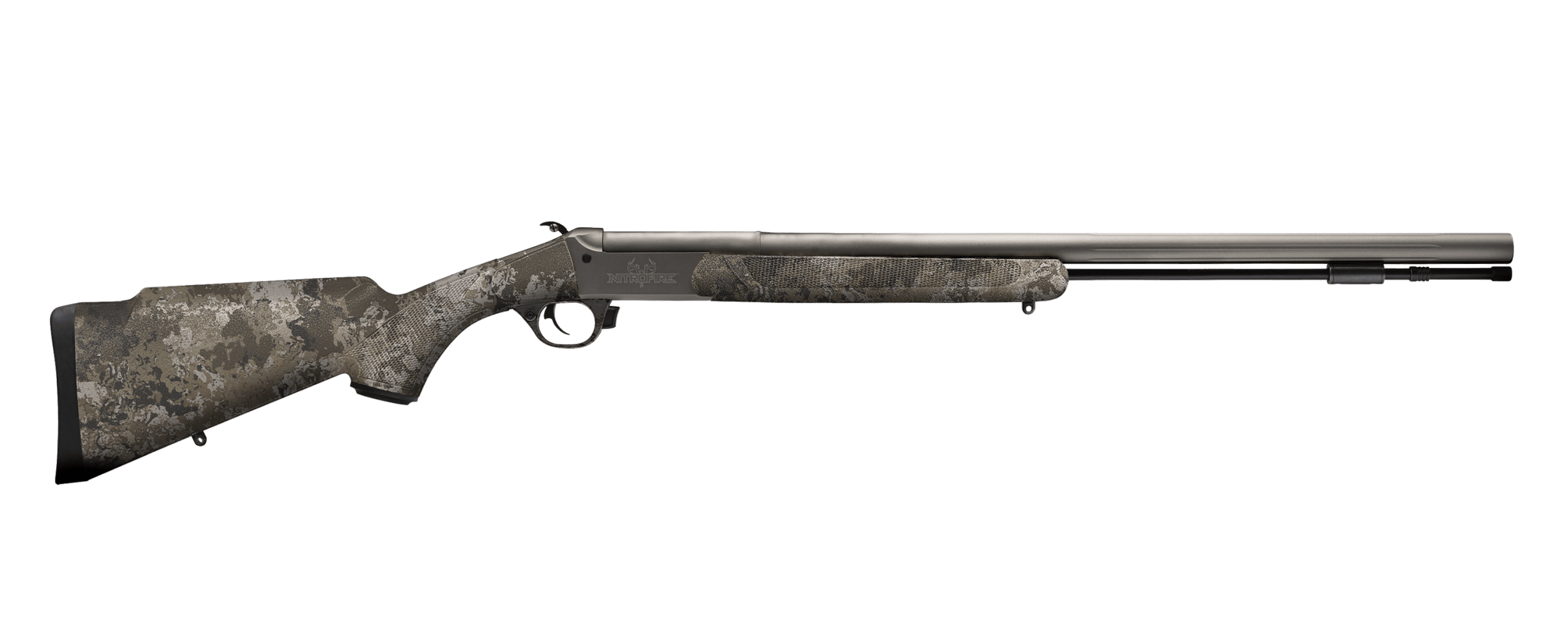Traditions CR843304434 NitroFire Pro 50 Cal 209 Primer Sniper Gray Cerakote 26" Fluted w/VAPR Twist Barrel Drilled & Tapped Receiver Veil Alpine Adj Cheek Piece & LOP Synthetic Stock