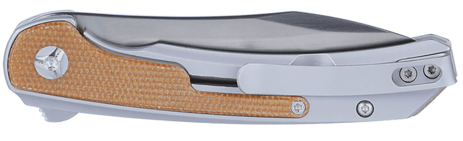 CRKT 6070 Padawan 3.01" Folding Wharncliffe Plain Brushed Satin 14C28N Steel Blade SS w/G10 Coyote Tan Overlays Handle - Image 3