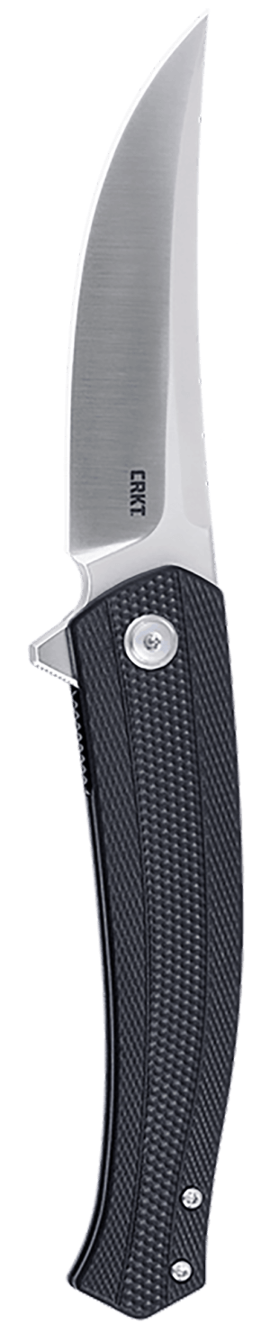 CRKT 7060 Persian EDC 3.44″ Folding Trailing Point Plain Satin D2 Steel Blade Black Textured GRN Handle CRKT 7060 Persian EDC 3.44″ Folding Trailing Point Plain Satin D2 Steel Blade Black Textured GRN Handle