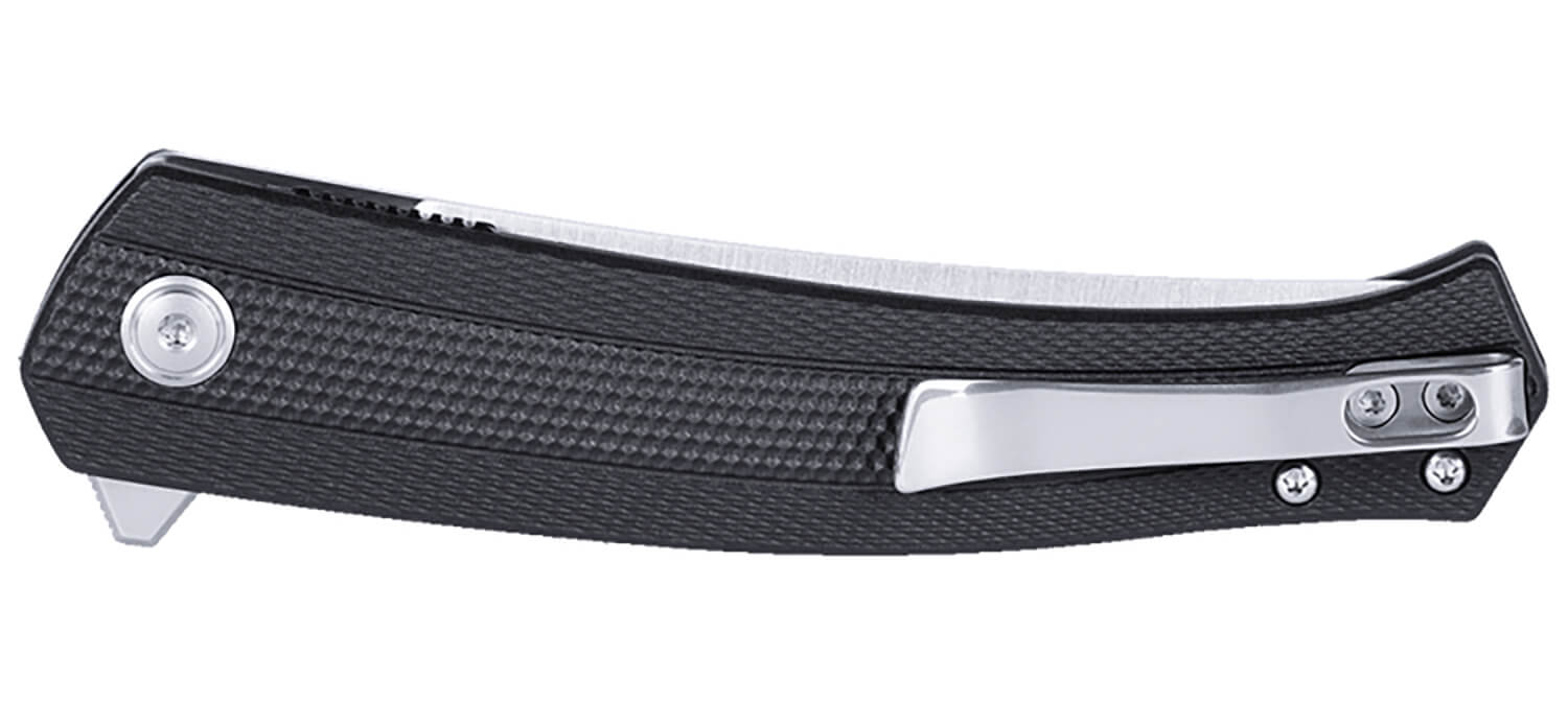 CRKT 7060 Persian EDC 3.44″ Folding Trailing Point Plain Satin D2 Steel Blade Black Textured GRN Handle CRKT 7060 Persian EDC 3.44″ Folding Trailing Point Plain Satin D2 Steel Blade Black Textured GRN Handle