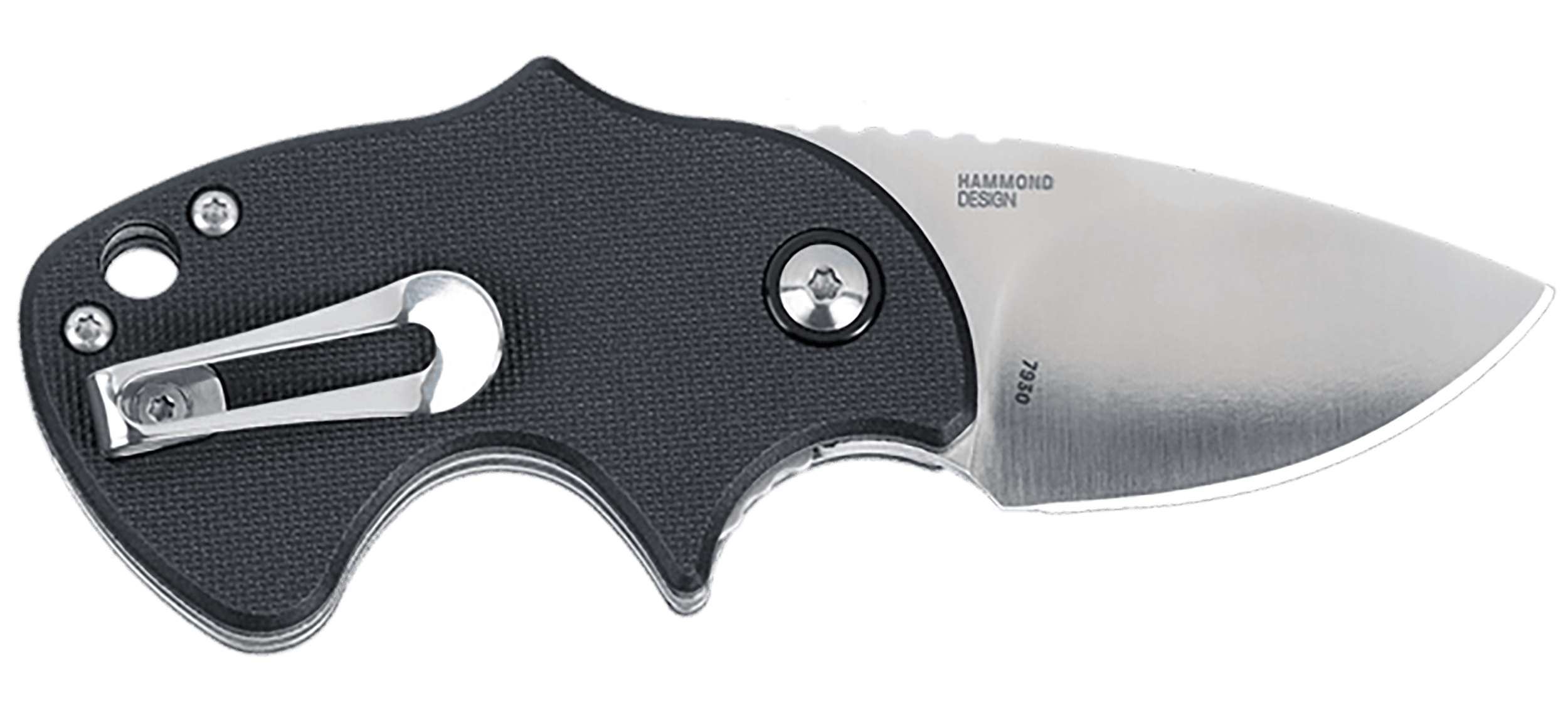 CRKT 7930 Orca Compact 1.79" Folding Plain Satin D2 Steel Blade Black GRN Handle