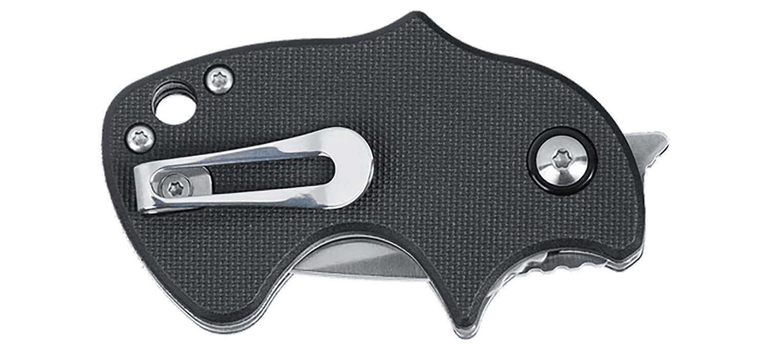 CRKT 7930 Orca Compact 1.79" Folding Plain Satin D2 Steel Blade Black GRN Handle - Image 2