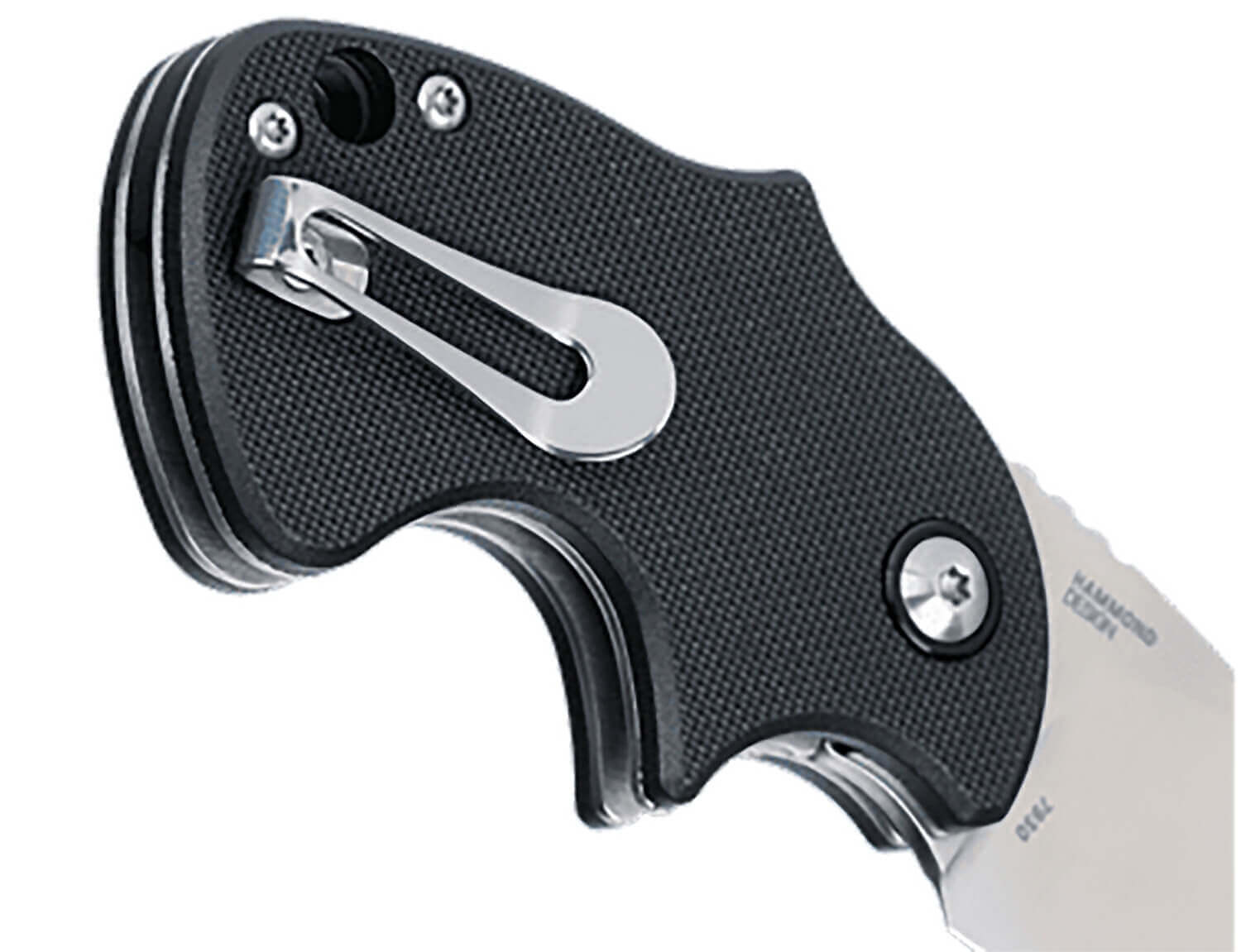 CRKT 7930 Orca Compact 1.79" Folding Plain Satin D2 Steel Blade Black GRN Handle - Image 3