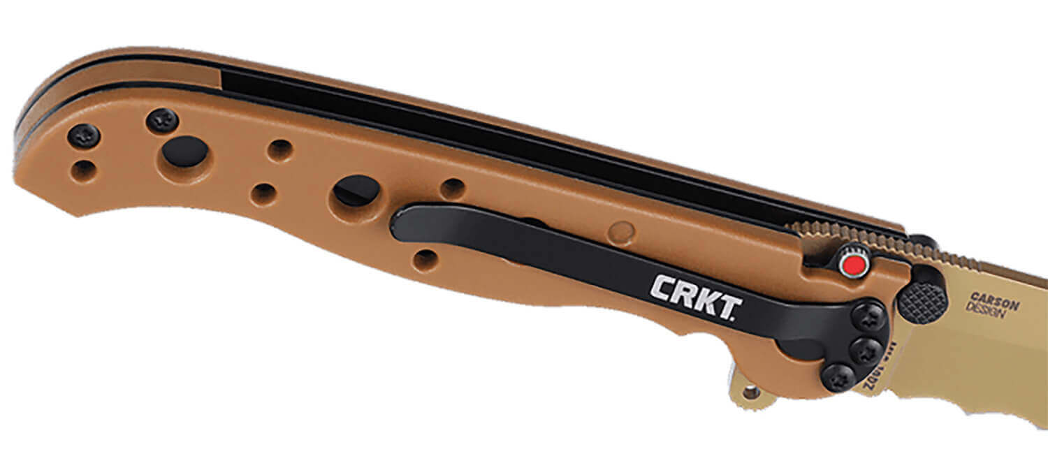 CRKT M16-10DZ M16-10DZ EDC 3.03" Folding Part Serrated Desert Tan D2 Steel Blade Desert Tan GRN Handle - Image 3