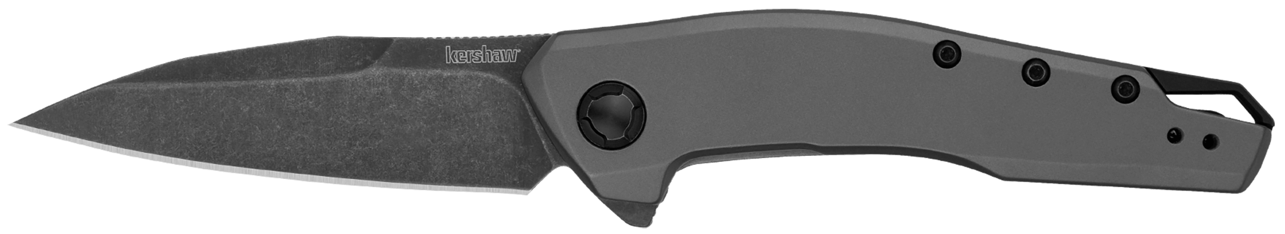 Kershaw 1815 Sanctum EDC 2.98" Folding Wharncliffe Blackwash 8Cr13MoV SS Blade Gray PVD Stainless Steel Handle