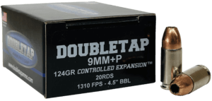 DoubleTap Ammunition 9MM124HP20 9mm +P 124 gr 20rd Box DoubleTap Ammunition 9MM124HP20 9mm +P 124 gr 20rd Box