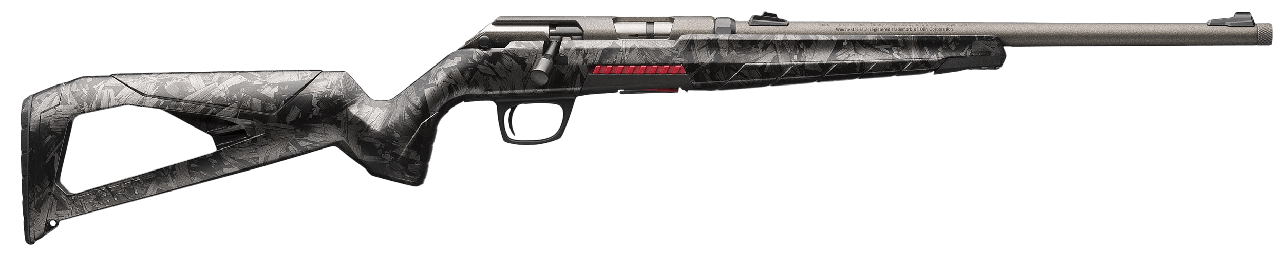 Winchester Repeating Arms 525209186 Xpert SR Full Size 17 WSM 8+1 16.50" Gray Perma-Cote Threaded Sporter Barrel Drilled & Tapped Gray Perma-Cote Steel Receiver Adj Cheek Piece & LOP Carbon Gray Hydrographic Synthetic Stock