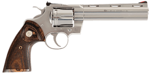 Colt Mfg PYTHONSP6WFT Python Target 357 Mag 6rd 6″ Polished Stainless Vent Rib Barrel Cylinder & Frame Walnut w/Medallion Grip Colt Mfg PYTHONSP6WFT Python Target 357 Mag 6rd 6″ Polished Stainless Vent Rib Barrel Cylinder & Frame Walnut w/Medallion Grip