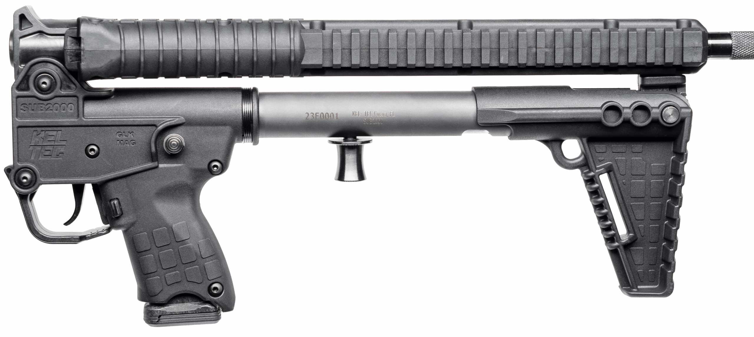 Kel-Tec SUB2K9GLKBLK10 SUB2000 Gen3 9mm Luger 10+1 16.15" Black Steel Threaded Barrel Black Picatinny Rail Aluminum Receiver M-LOK Slots w/Picatinny Style Rail Handguard Black Synthetic Folding Stock Black Polymer Grip