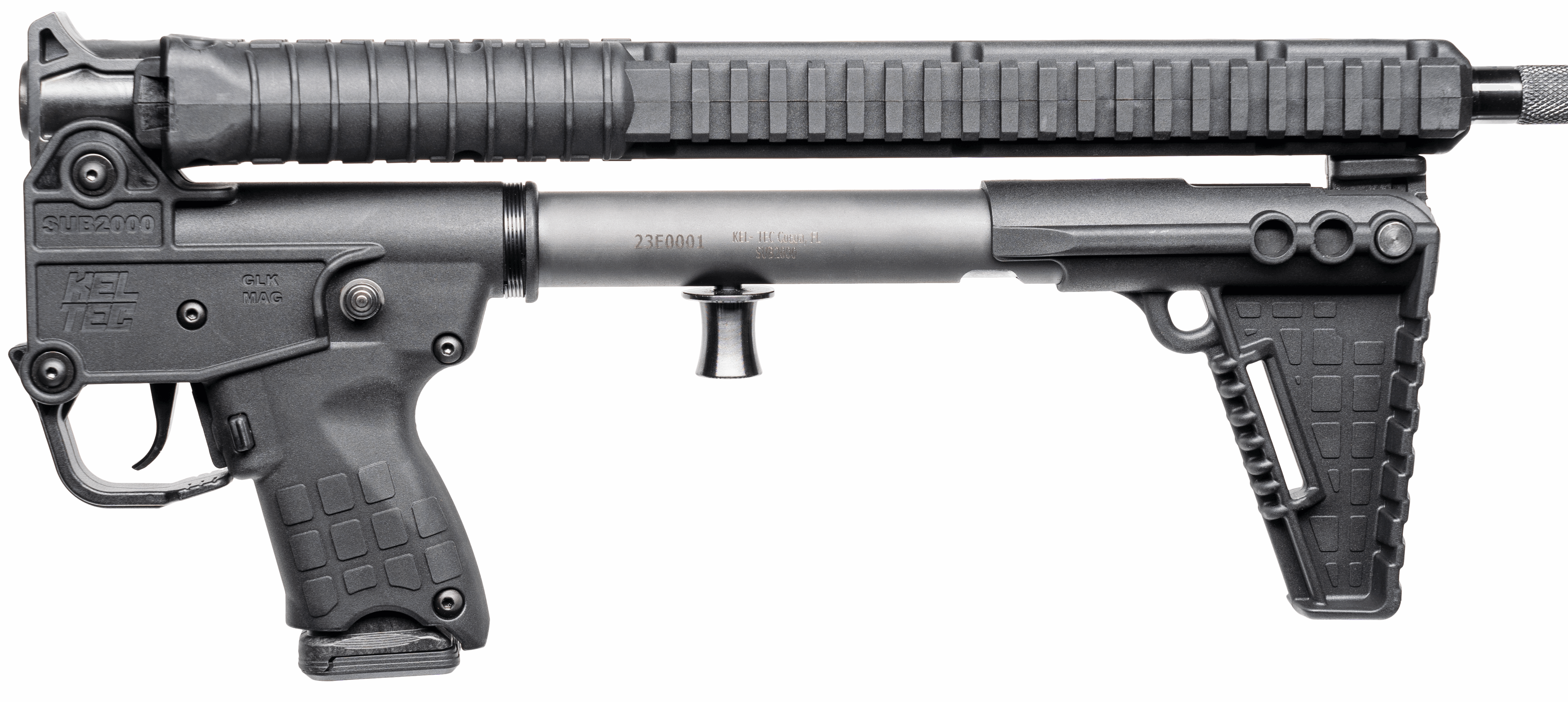 Kel-Tec SUB2K9GLKBLK10 SUB2000 Gen3 9mm Luger 10+1 16.15″ Black Steel Threaded Barrel Black Picatinny Rail Aluminum Receiver M-LOK Slots w/Picatinny Style Rail Handguard Black Synthetic Folding Stock Black Polymer Grip Kel-Tec SUB2K9GLKBLK10 SUB2000 Gen3 9mm Luger 10+1 16.15″ Black Steel Threaded Barrel Black Picatinny Rail Aluminum Receiver M-LOK Slots w/Picatinny Style Rail Handguard Black Synthetic Folding Stock Black Polymer Grip