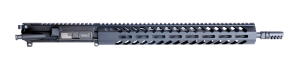 HM Defense 16MBUP556 MonoBloc Upper 223 Rem/5.56x45mm NATO 16" 4150 Chromoly Barrel w/Black Cerakote Finish CNC Machined Muzzle Brake Mid-Length Gas System 15" Free-Float M-Lok Handguard M16 Bolt Carrier Group Anodized 7075-T6 Aluminum