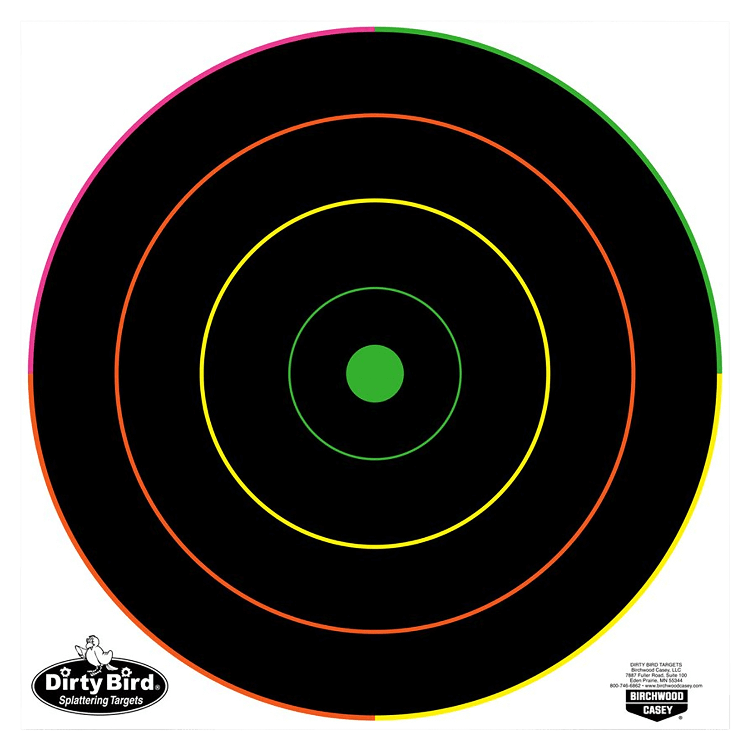 Birchwood Casey 35870 Dirty Bird Bullseye Tagboard Target 12" 100 Per Pkg