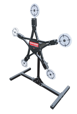 Birchwood Casey TXSPT Texas Star Plinking Target Handgun/Rifle/Shotgun Black/Gray AR500 Steel Star 0.37″ Thick Standing