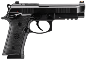 Beretta USA J92XFMSDA20 92GTS  9mm Luger 10+1 4.70″ Black Inox Steel Barrel  Black Cerakote Optic Ready/Serrated Steel Slide + Aluminum Frame w/Beavertail & Picatinny Rail  Ambidextrous