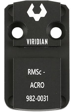 Viridian 9820031 RFX 44 Shield RMSc Mounting Adapter Black Anodized
