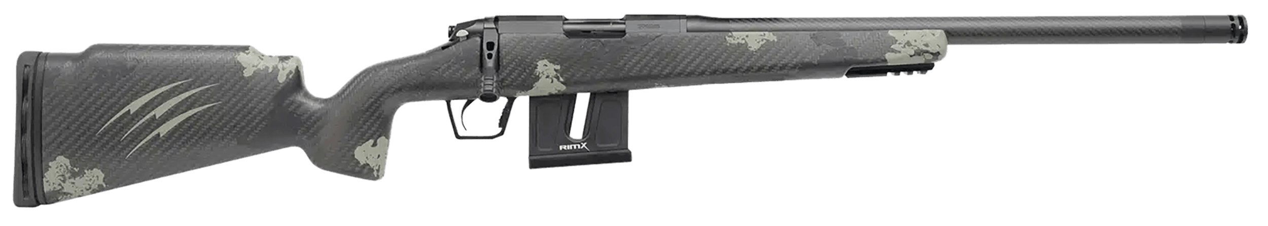 Fierce Firearms FRR17HMR18BF Carbon Razor 17 HMR 10+1 18" Black Cerakote C3 Carbon Fiber Threaded Barrel Black Cerakote Drilled & Tapped Steel Receiver LR Raised Negative Comb Forest Camo Carbon Fiber Stock