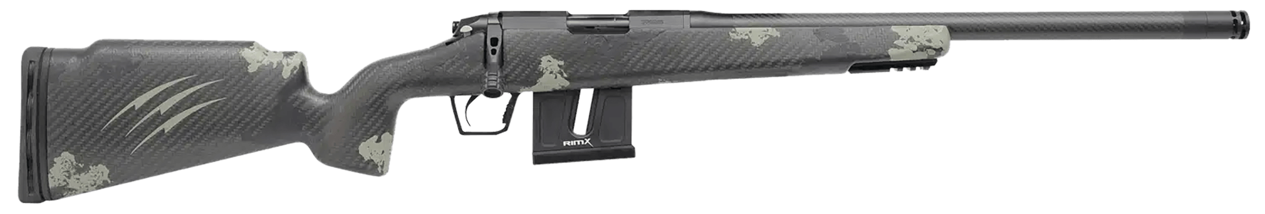 Fierce Firearms FRR22LR18BF Carbon Razor 22 LR 10+1 18" Black Cerakote C3 Carbon Fiber Threaded Barrel Black Cerakote Drilled & Tapped Steel Receiver LR Raised Negative Comb Forest Camo Carbon Fiber Stock