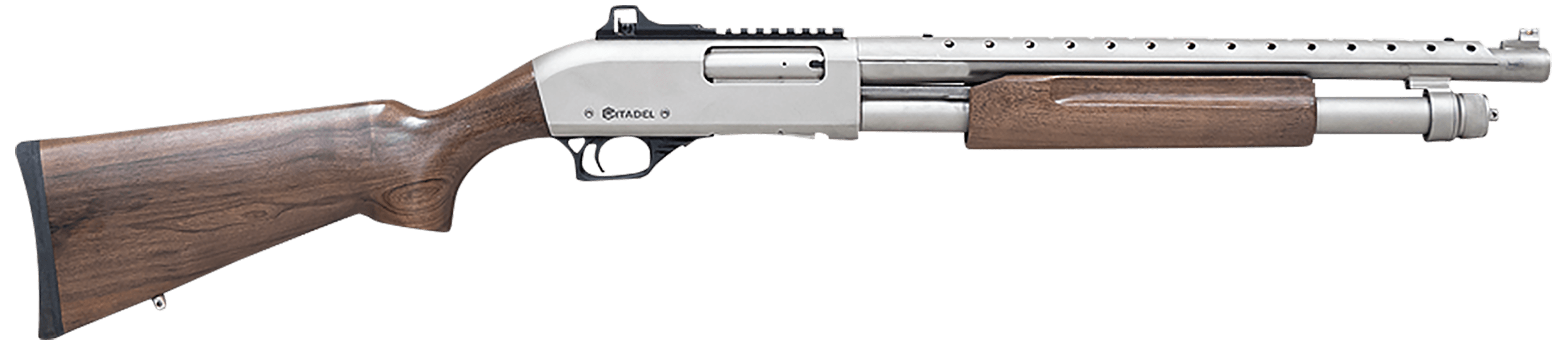 Citadel FRMN1220NKL Mariner 12 Gauge Pump 3″ 4+1 18.50″ Nickel Full Heat Shield Barrel Nickel Picatinny Rail Stainless Steel Receiver Fixed Walnut Wood Stock Citadel FRMN1220NKL Mariner 12 Gauge Pump 3″ 4+1 18.50″ Nickel Full Heat Shield Barrel Nickel Picatinny Rail Stainless Steel Receiver Fixed Walnut Wood Stock