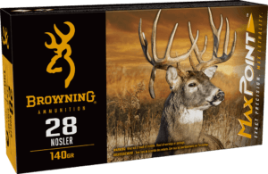 Browning Ammo B192100282 Max Point 28Nosler 140gr 20rd Box Browning Ammo B192100282 Max Point 28Nosler 140gr 20rd Box