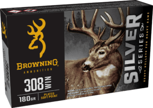 Browning Ammo B192603081 Silver 308Win 180gr Plated Soft Point 20rd Box Browning Ammo B192603081 Silver 308Win 180gr Plated Soft Point 20rd Box