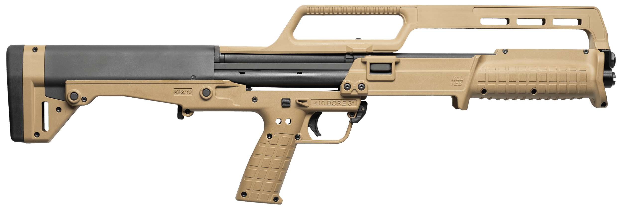 Kel-Tec KSG410TAN KSG410 410 Bore Pump 3″ 10+1 18.50″ Tan Synthetic Stock Kel-Tec KSG410TAN KSG410 410 Bore Pump 3″ 10+1 18.50″ Tan Synthetic Stock