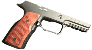 Sharps Bros SBGM09 Grip Module Black w/ Cherry 7075-T6 Aluminum Fits Sig P320 Sharps Bros SBGM09 Grip Module Black w/ Cherry 7075-T6 Aluminum Fits Sig P320