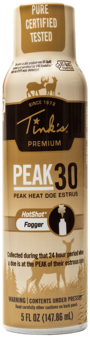 Tinks W5503 Peak30 Hot Shot Deer Doe In Estrus Scent 5 oz Fogger Tinks W5503 Peak30 Hot Shot Deer Doe In Estrus Scent 5 oz Fogger