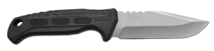 Camillus 19154 Hawker  4″ Fixed Drop Point Plain Satin 420 Steel Titanium Bonded Blade Black Textured PP/TPR Handle