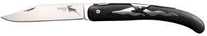 Cold Steel CS20KJZ Kudu Lite 4.25" Folding Clip Point Plain Satin 5Cr15MoV SS Blade  5.75" Black Textured Zy-Ex Handle
