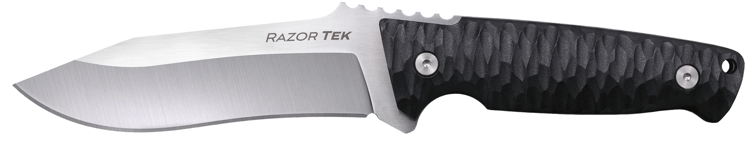 Cold Steel CSFX5RZR Razor Tek EDC 5" Fixed Clip Point Plain Satin 4116 Krupp SS Blade 4.63" Black Textured