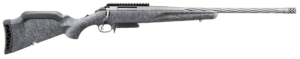 Ruger 46913 American Predator Gen II Full Size 30-06 Springfield 4+1  20″ Cobalt Cerakote Threaded Barrel  Picatinny Rail Steel Receiver  Gray Splatter Adjustable Synthetic Stock
