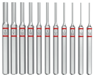 Real Avid AVAPKS Accu-Punch Standard Pin Punch Set Steel 11 Pieces