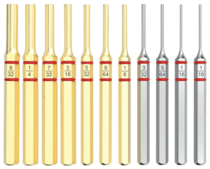 Real Avid AVAPKB Accu-Punch Pin Punch Set Brass/Steel 11 Pieces