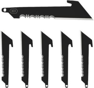 Outdoor Edge RRUS30K6C Replacement Blades 6 3″ Black Utility Serrated 420J2 SS Blades Outdoor Edge RRUS30K6C Replacement Blades 6 3″ Black Utility Serrated 420J2 SS Blades