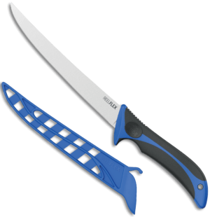 Outdoor Edge RF75C ReelFlex 7.50″ Fixed Fillet Plain Satin 4116 SS Blade Blue/Black TPR Handle Outdoor Edge RF75C ReelFlex 7.50″ Fixed Fillet Plain Satin 4116 SS Blade Blue/Black TPR Handle