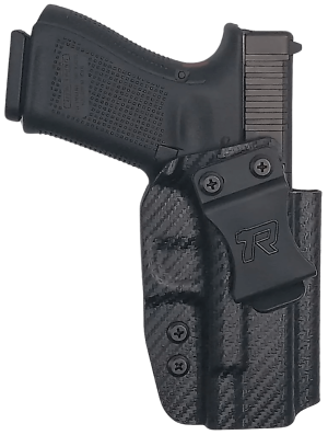 Rounded Gear GLK192332CFRHVAR Kydex IWB Black Kydex Fits Glock 19 Belt Clip Right Hand