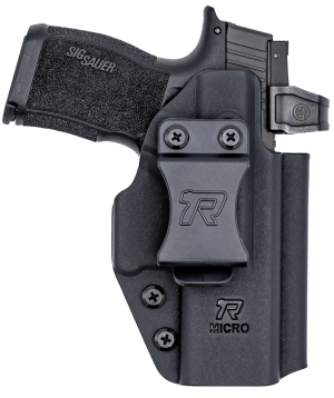 Rounded Gear RGUNVRSLCMPCTBLK Universal Kydex IWB Black Kydex Belt Clip Fits Compact Sized Handguns Right Hand