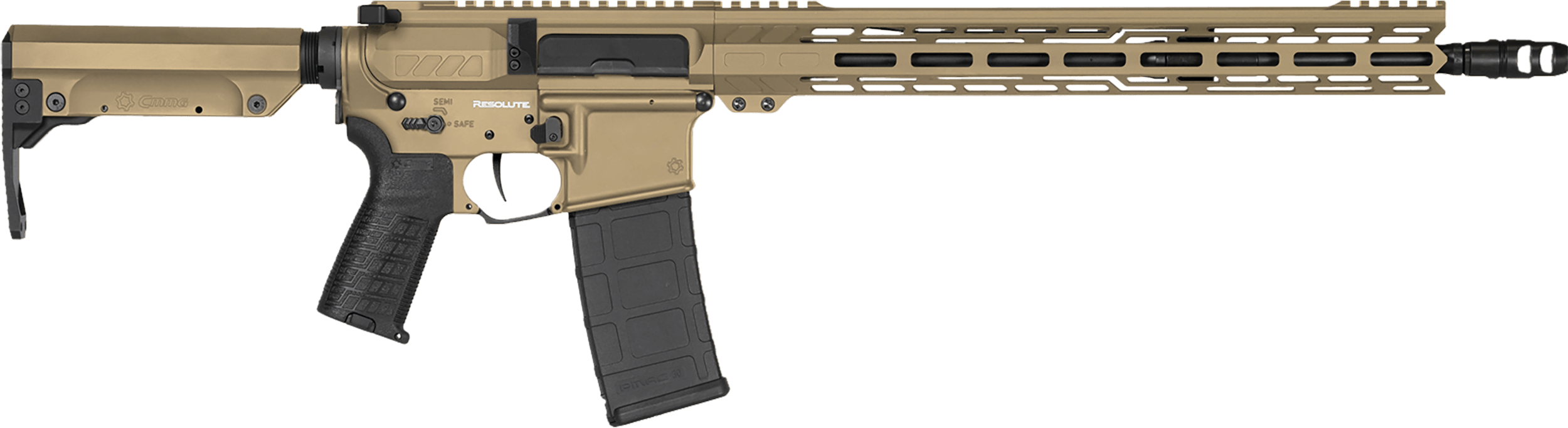 CMMG 55A9D0BCT Resolute MK4 5.56x45mm 30+1 16.10″ Black Nitride Medium Taper Threaded Barrel Coyote Tan Cerakote Picatinny Rail Aluminum Receiver EML 15″ M-LOK Handguard Coyote Tan Synthetic CMMG 6 Position RipStock CMMG Zeroed Grip CMMG 55A9D0BCT Resolute MK4 5.56x45mm 30+1 16.10″ Black Nitride Medium Taper Threaded Barrel Coyote Tan Cerakote Picatinny Rail Aluminum Receiver EML 15″ M-LOK Handguard Coyote Tan Synthetic CMMG 6 Position RipStock CMMG Zeroed Grip