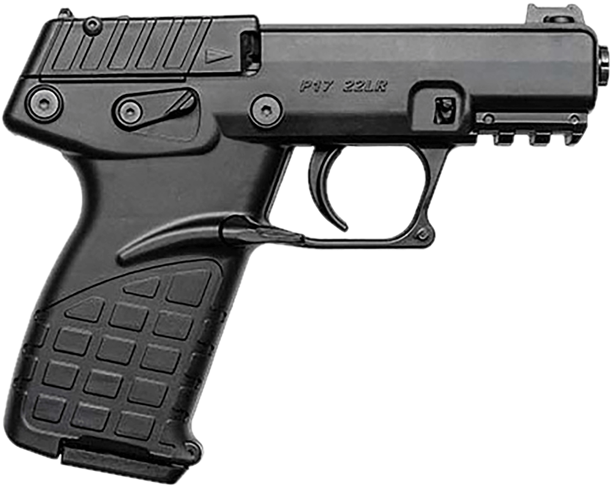 Kel-Tec P17BBLKOR P17 22 LR 16+1 3.80″ Black Threaded Barrel Black Optic Ready/Serrated Slide Black Polymer Frame w/Picatinny Rail Black Polymer Grip Kel-Tec P17BBLKOR P17 22 LR 16+1 3.80″ Black Threaded Barrel Black Optic Ready/Serrated Slide Black Polymer Frame w/Picatinny Rail Black Polymer Grip
