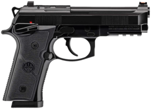 Beretta USA J92XQFMSDA20 92GTS Centurion Full Size Frame 9mm Luger 10+1 4.25″ Black Inox Steel Barrel  Black Cerakote Optic Ready/Serrated Steel Slide  Black Cerakote Aluminum Frame w/Beavertail & Picatinny Rail  Black Textured Grip  Ambidextrous
