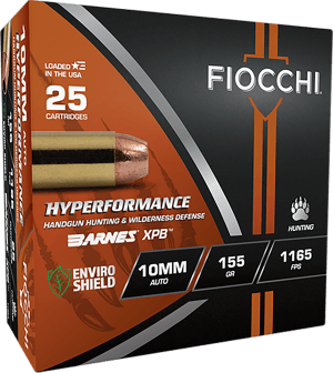Fiocchi 10BA Hyperformance 10mm 155gr XPB 25rd Box/8 Case