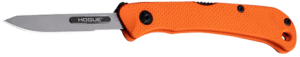 Hogue 35834 Expel 2.50″ Folding Scalpel Plain Satin High Carbon Steel Blade Blaze Orange Textured G10 Scales/SS Handle Hogue 35834 Expel 2.50″ Folding Scalpel Plain Satin High Carbon Steel Blade Blaze Orange Textured G10 Scales/SS Handle
