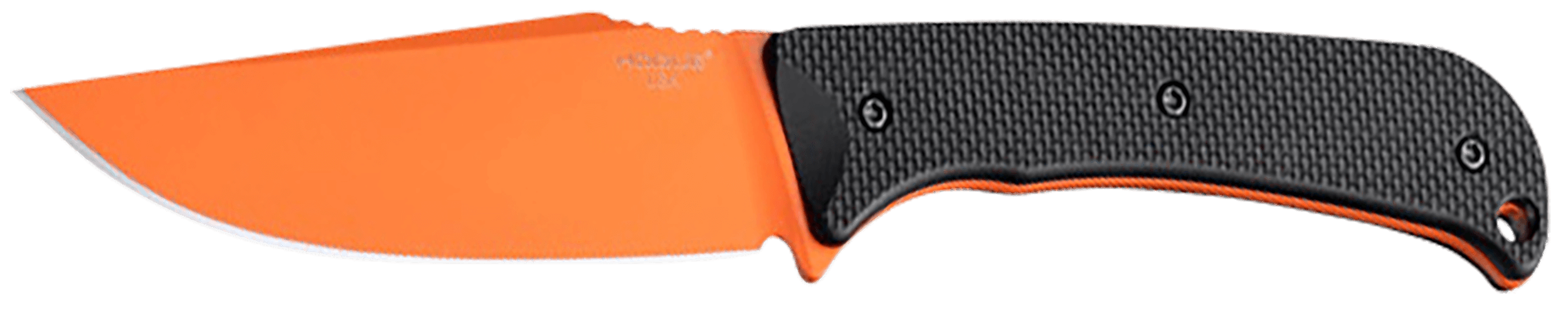 Hogue 35859 Extrak XL 3.90" Fixed Clip Point Plain Blaze Orange Cerakote CPM M4 Tool Steel Blade Black Textured G10 Scales Handle