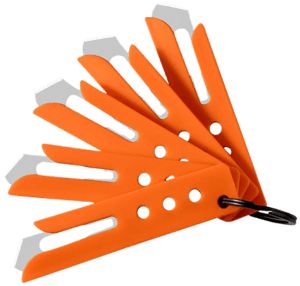 Hogue 35884 Expel Blade Guard Orange Nylon Includes 5 #60 High Carbon Steel Blade 5 Guards & 1 Key Ring Hogue 35884 Expel Blade Guard Orange Nylon Includes 5 #60 High Carbon Steel Blade 5 Guards & 1 Key Ring