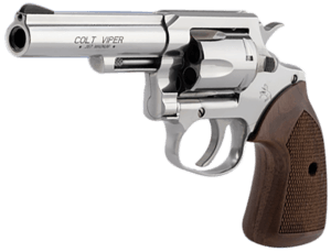Colt Mfg VIPERSP4WRR Viper  357 Mag/38 Special 6rd 4.25″ 1/2 Lug Stainless Steel Barrel  Stainless Steel Cylinder & Frame  American Walnut Grip  Exposed Hammer