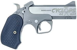 Bond Arms BACY Cyclops Thumper 50 AE 1rd Shot 4.25" Black/SS Barrel Black Rough & Tumble Frame Black B6 Resin Grips