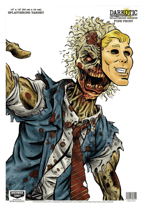 Birchwood Casey 35645 Darkotic Fine Print Zombie Lawyer Paper Hanging Universal 12" x 18" Multi-Color Impact Enhancement Splatter 8 Per Pkg