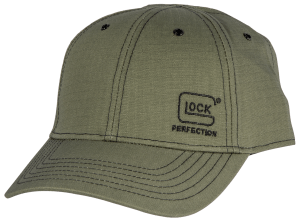 Glock AS10079 1986 Ripstop  Olive Hat w/Glock Perfection Logo Adjustable Velcro Back