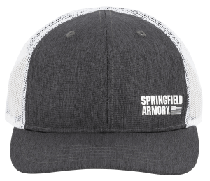 Springfield Armory GEP2382 Flag Trucker Hat Black/Gray Adjustable Snapback OSFA Structured