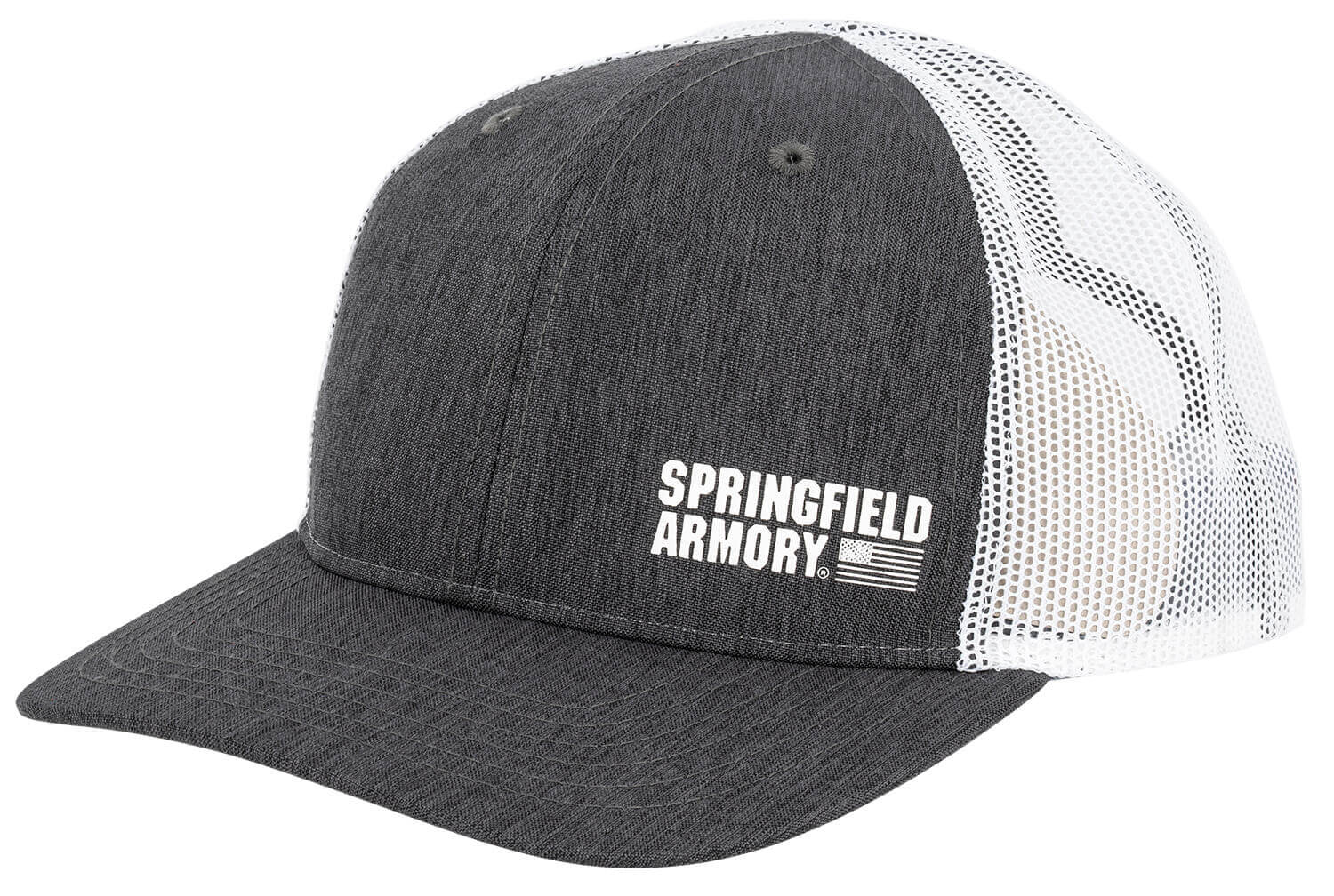 Springfield Armory GEP2382 Flag Trucker Hat Black/Gray Adjustable Snapback OSFA Structured - Image 2